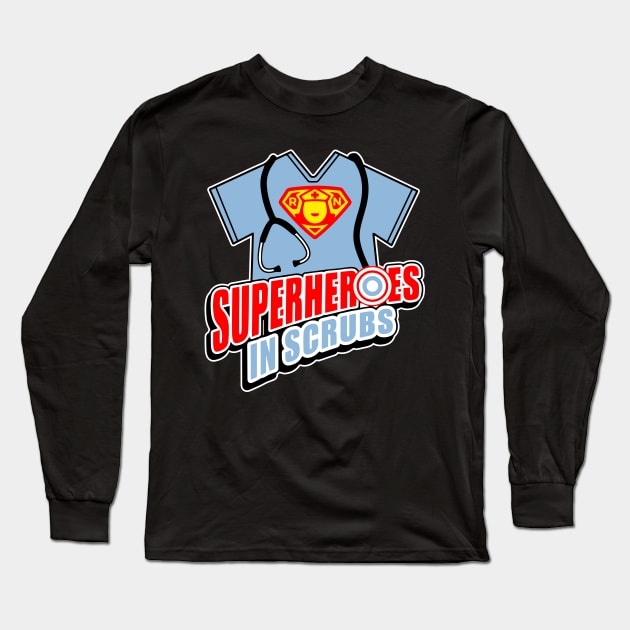 Superheroes in Scrubs Long Sleeve T-Shirt by BadDesignCo